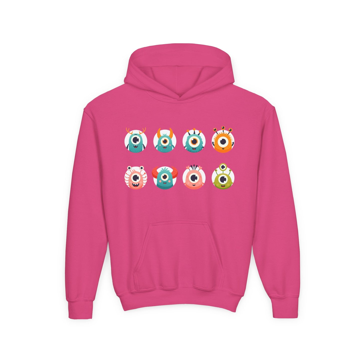 Youth Heavy Blend Hooded Sweatshirt - One eye monsters