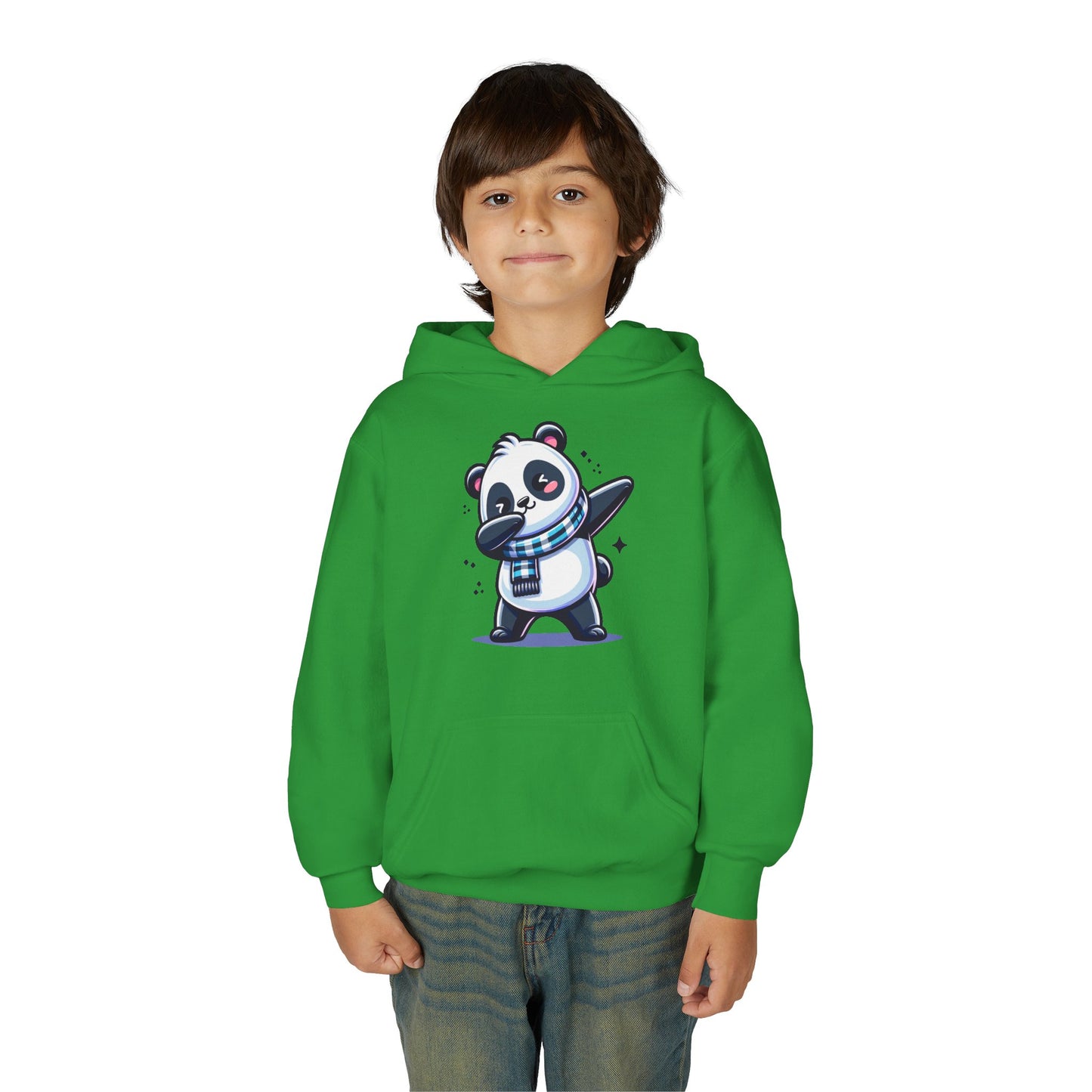 Youth Heavy Blend Hooded Sweatshirt - Panda dabbing dance