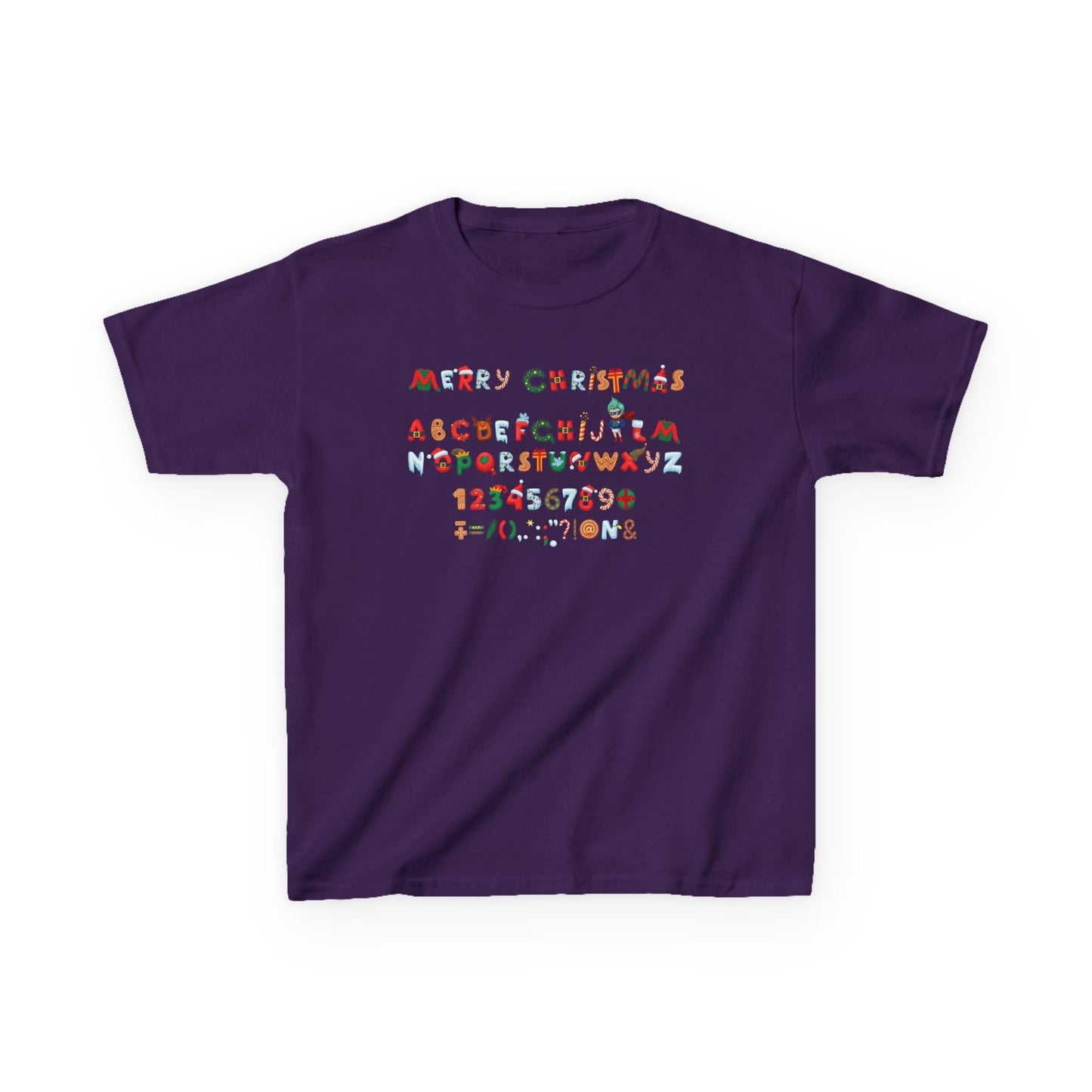 Kids Heavy Cotton™ Tee - Christmas alphabet - [[{"value":"Wonderwear Kid"}]]