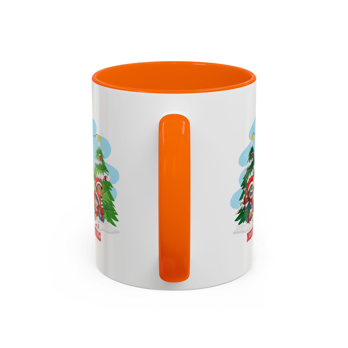 Accent Coffee Mug - Super kiddo with santa claus Merry christmas