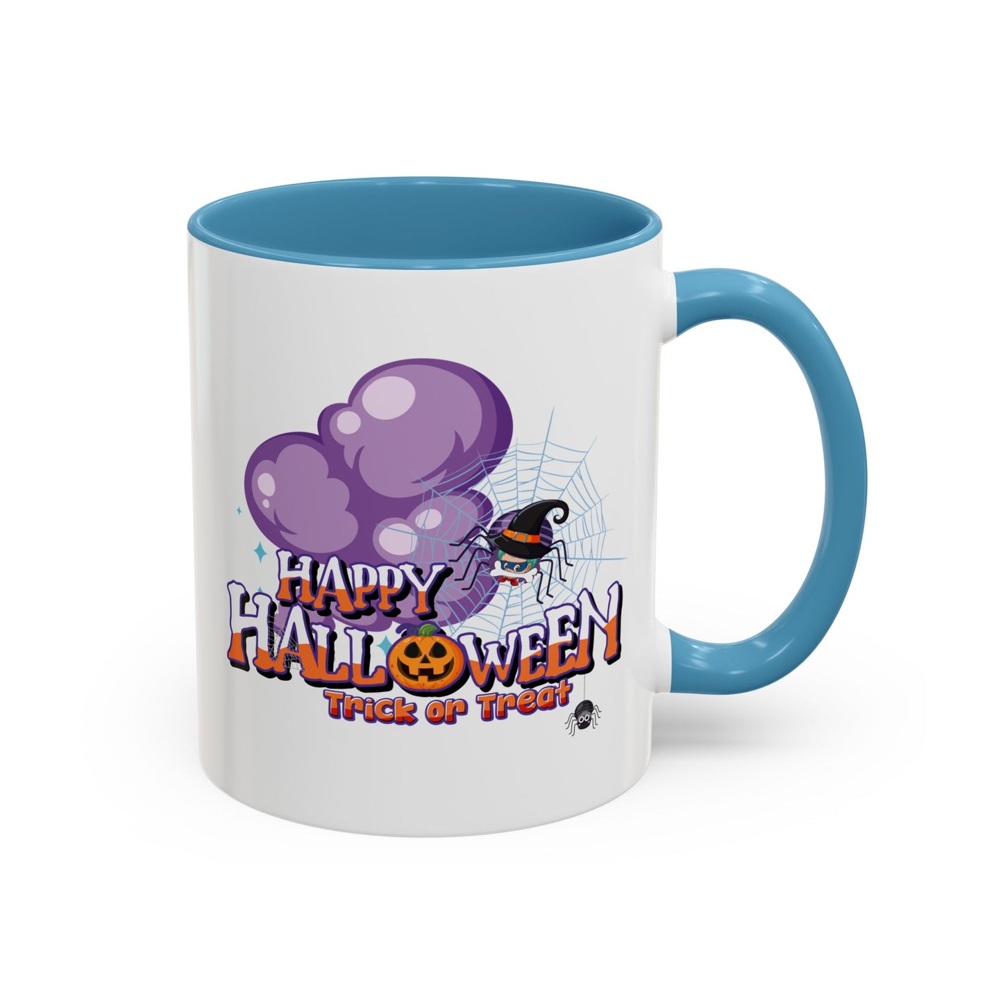 Accent Coffee Mug - Happy holloween - spider kiddo