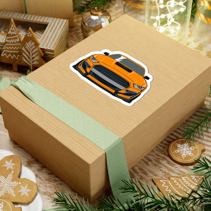 Kiss-Cut Stickers - Orange superfast car Printify
