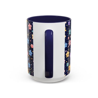 Accent Coffee Mug  (11/15 oz) - Kawaii Pastel Cosmic Night