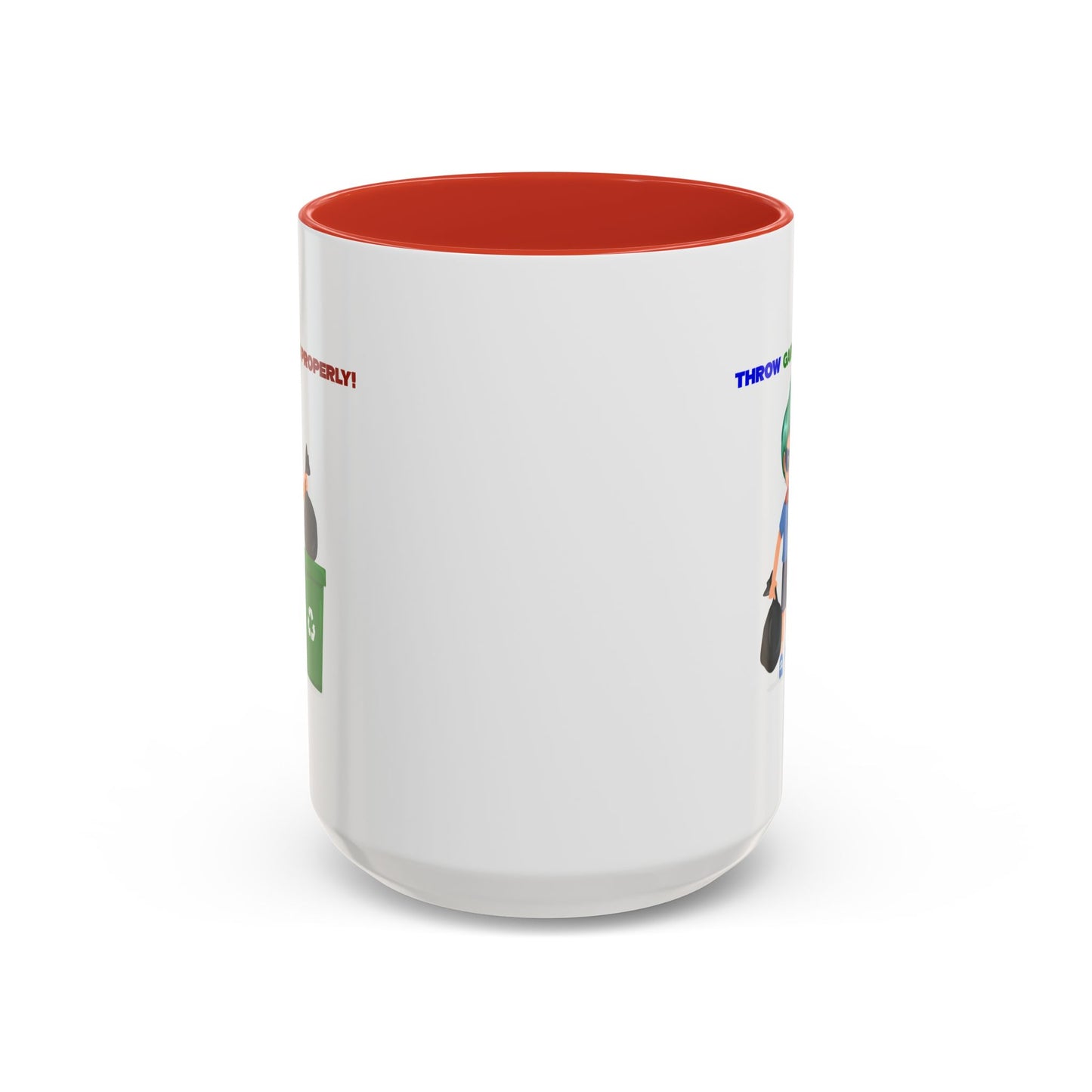 Accent Coffee Mug - Super kiddo taking trash out