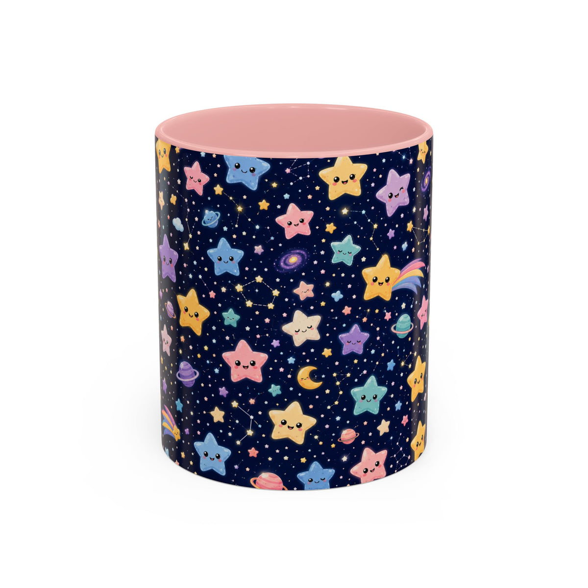 Accent Coffee Mug  (11/15 oz) - Kawaii Pastel Cosmic Night