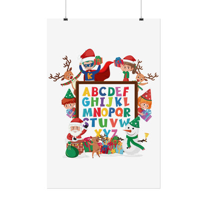Rolled Posters - Christmas alphabet with super kiddo - [[{"value":"Wonderwear Kid"}]]