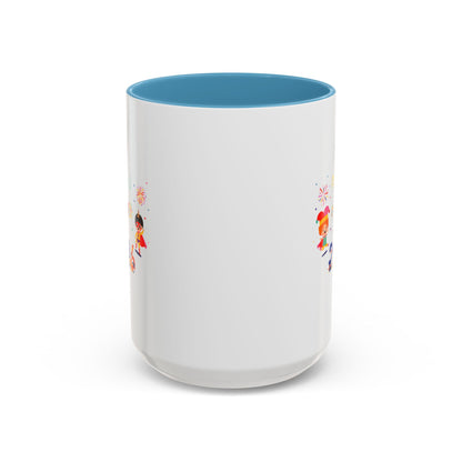 Accent Coffee Mug - Super kiddo and other hero - [[{"value":"Wonderwear Kid"}]]