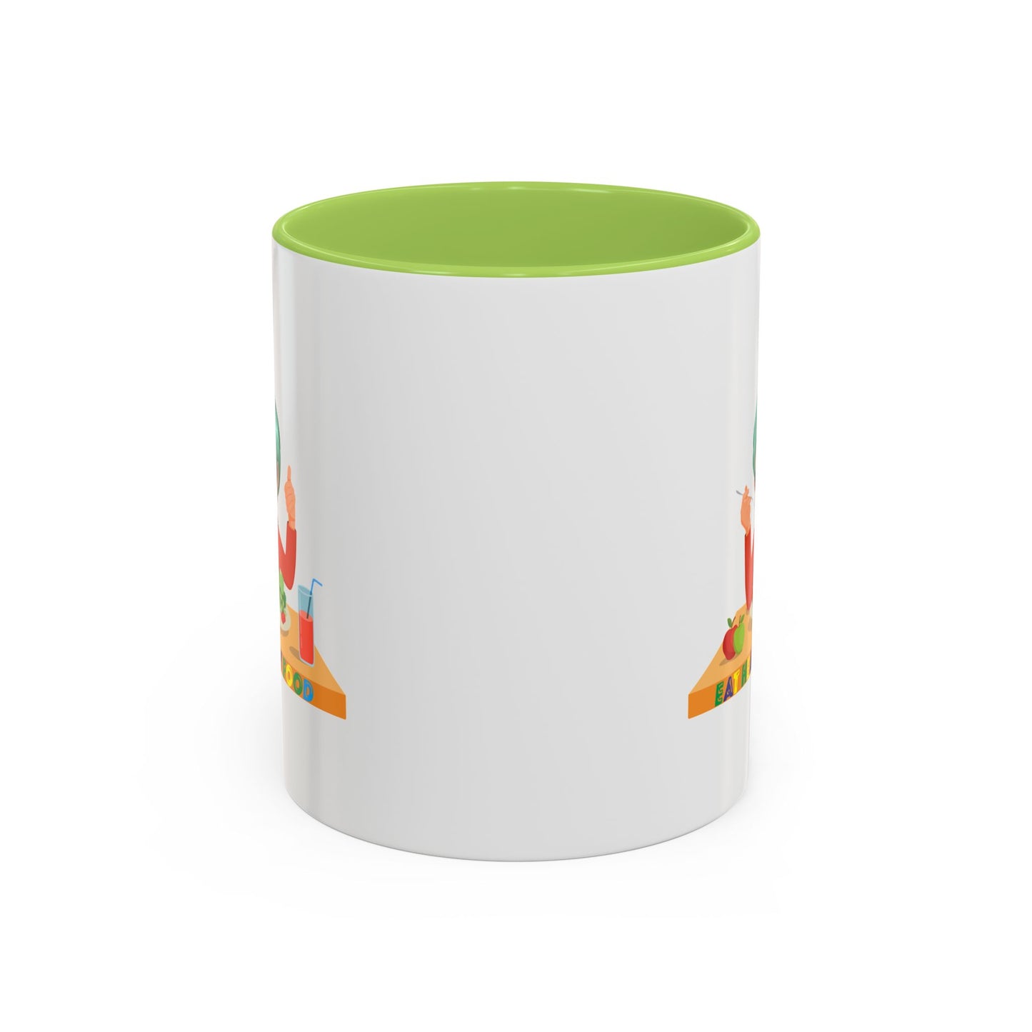 Accent Coffee Mug - Super kiddo eating healthy breafast