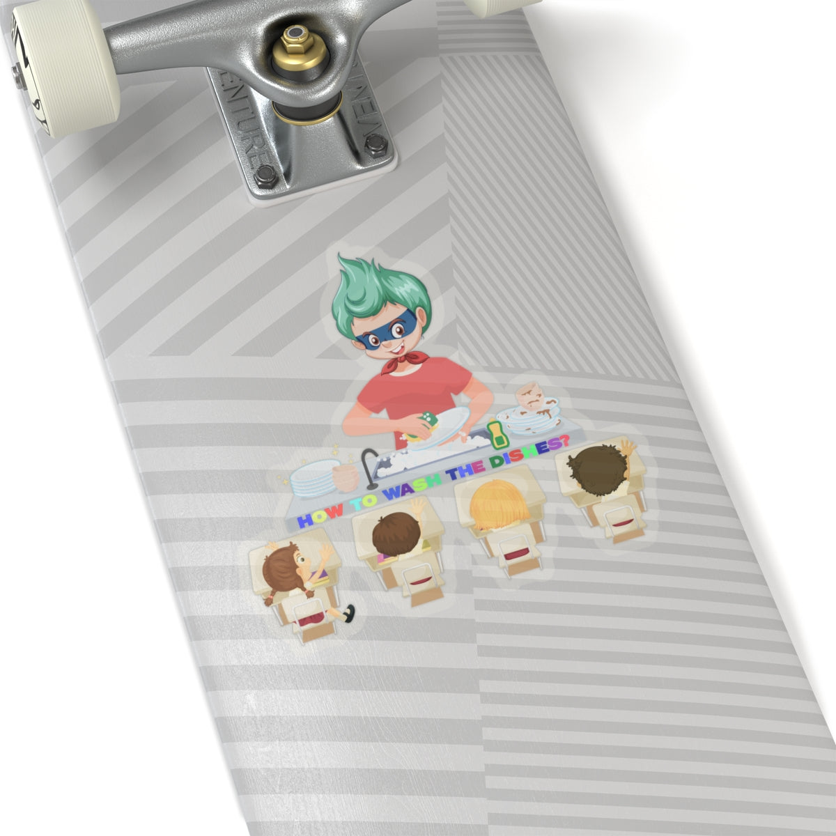 Kiss-Cut Stickers - Little kiddo teaching to wash dishes - [[{"value":"Wonderwear Kid"}]]