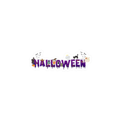 Halloween Kiss-Cut Vinyl Decals – Holloween word Printify