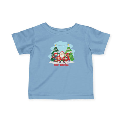 Infant Fine Jersey Tee - Super kiddo with santa claus Merry christmas - [[{"value":"Wonderwear Kid"}]]