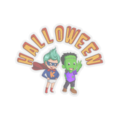Kiss-Cut Stickers - Holloween with super kiddo Printify