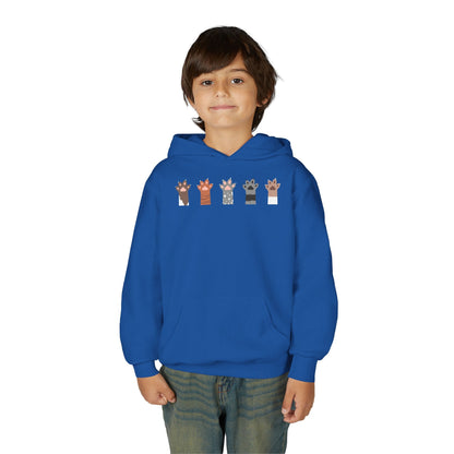 Youth Heavy Blend Hooded Sweatshirt - Group of paw Printify