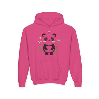 Youth Heavy Blend Hooded Sweatshirt - Charming panda Printify
