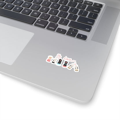 Kiss-Cut Vinyl Decals - Paw My love Printify