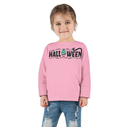 Toddler Long Sleeve Tee - Happy halloween by super kiddo Printify