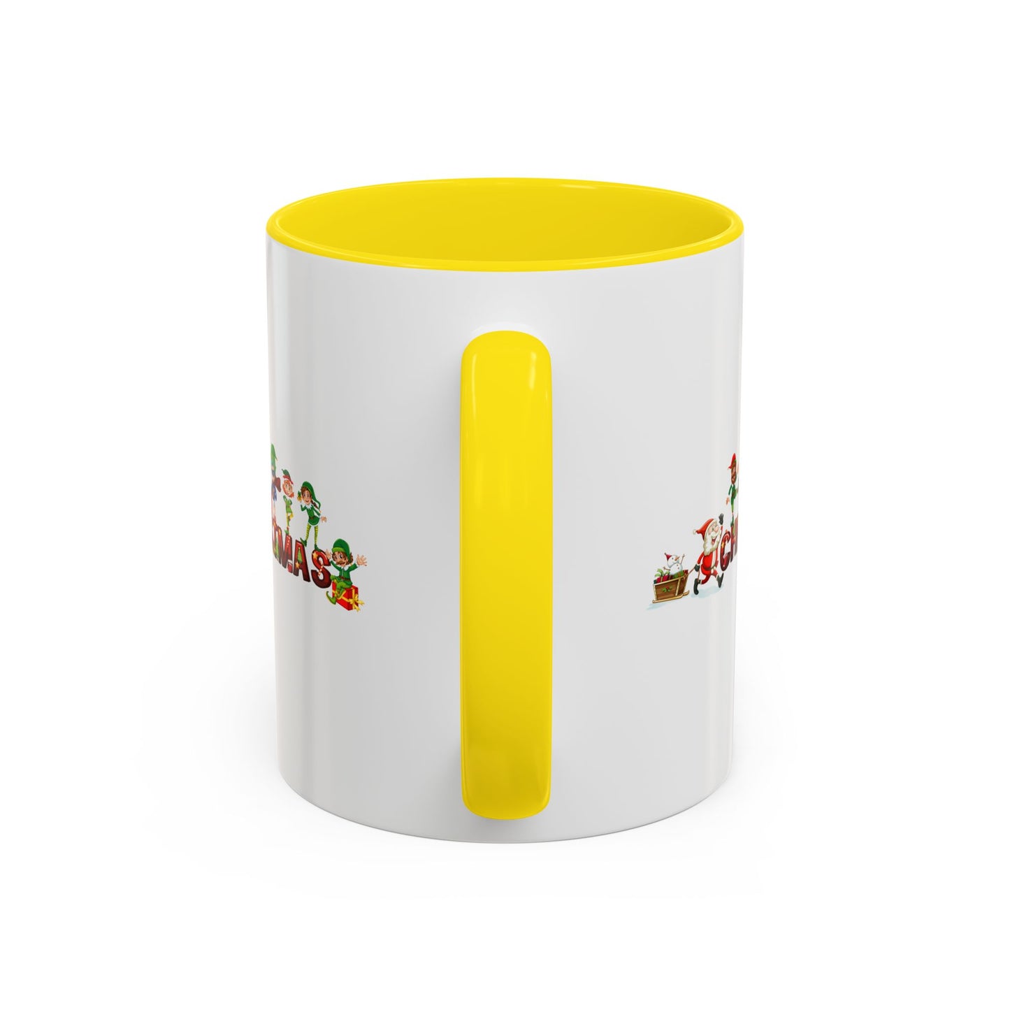 Accent Coffee Mug - Christmas with santa claus and friends