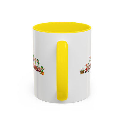 Accent Coffee Mug - Christmas with santa claus and friends - [[{"value":"Wonderwear Kid"}]]