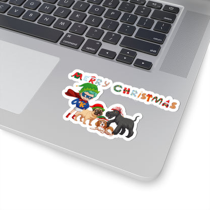 Kiss-Cut Stickers - Super kiddo woith pet friends - [[{"value":"Wonderwear Kid"}]]