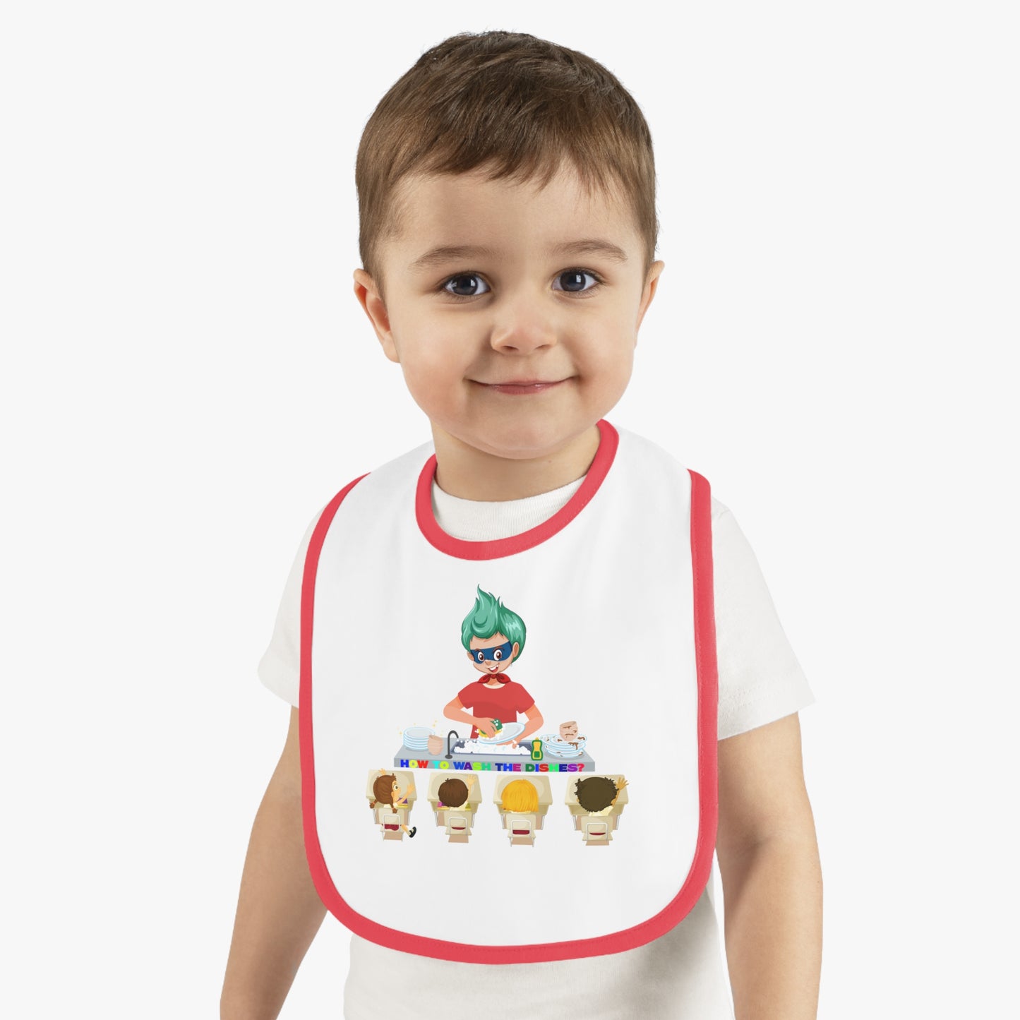Baby Bib - Little kiddo teaching to wash dishes