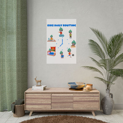 Rolled Posters - Super kiddo daily routine - [[{"value":"Wonderwear Kid"}]]