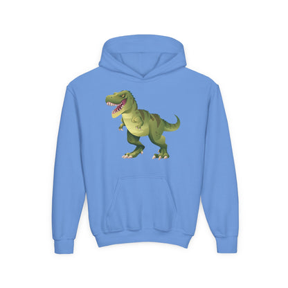 Youth Heavy Blend Hooded Sweatshirt - Tyrannosaurus Printify