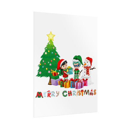 Rolled Posters - Super kiddo preparing gifts - [[{"value":"Wonderwear Kid"}]]