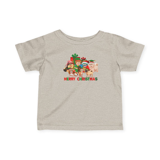 Infant Fine Jersey Tee - Christmas with super kiddo pet friends with text - [[{"value":"Wonderwear Kid"}]]