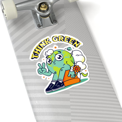 Kiss-Cut Stickers - 'Think Green' Printify