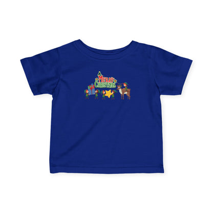 Infant Fine Jersey Tee - Merry christmas and reindeer - [[{"value":"Wonderwear Kid"}]]