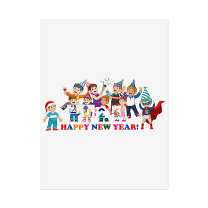 Rolled Posters - Happy new year from super kiddo - [[{"value":"Wonderwear Kid"}]]