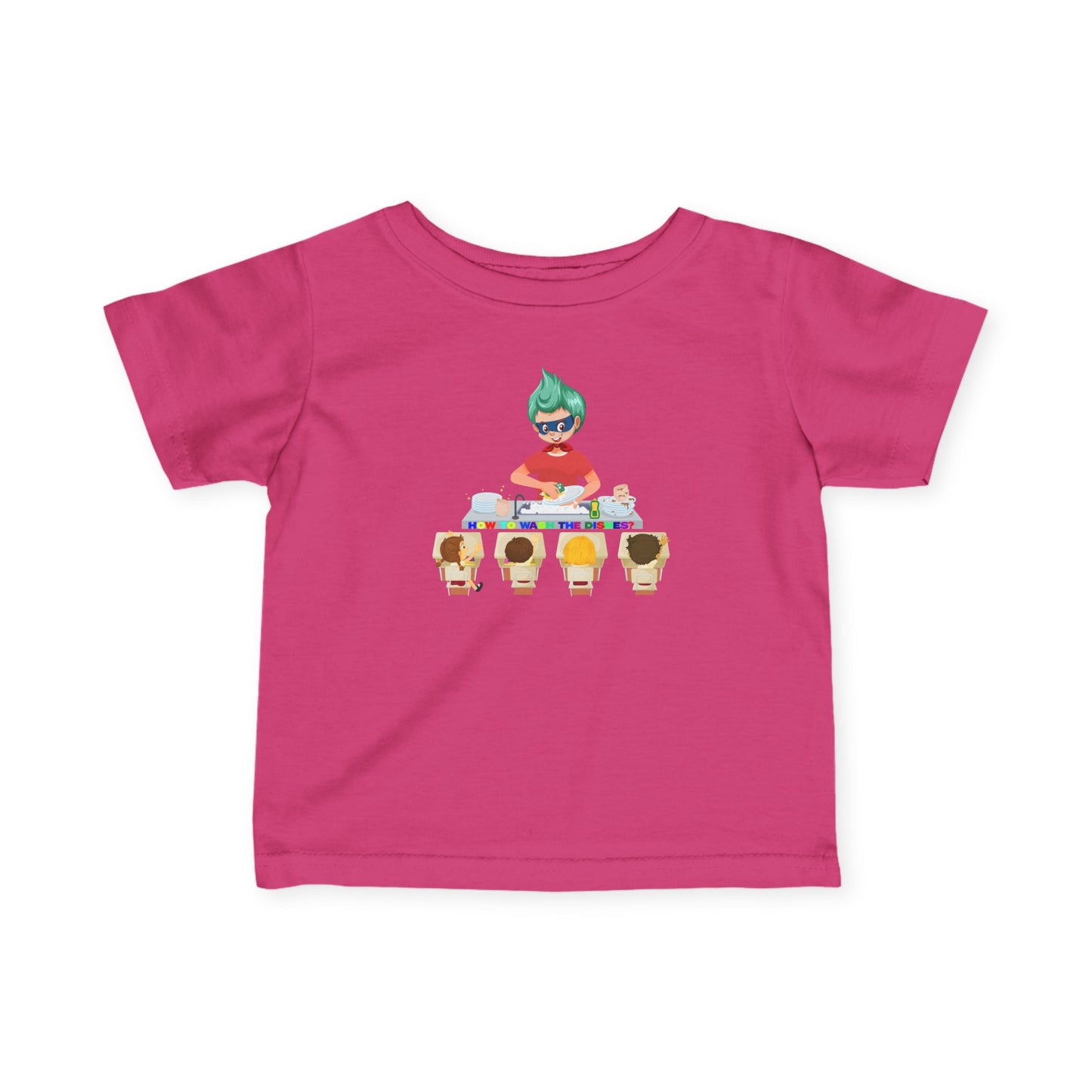 Infant Fine Jersey Tee - Little kiddo teaching to wash dishes