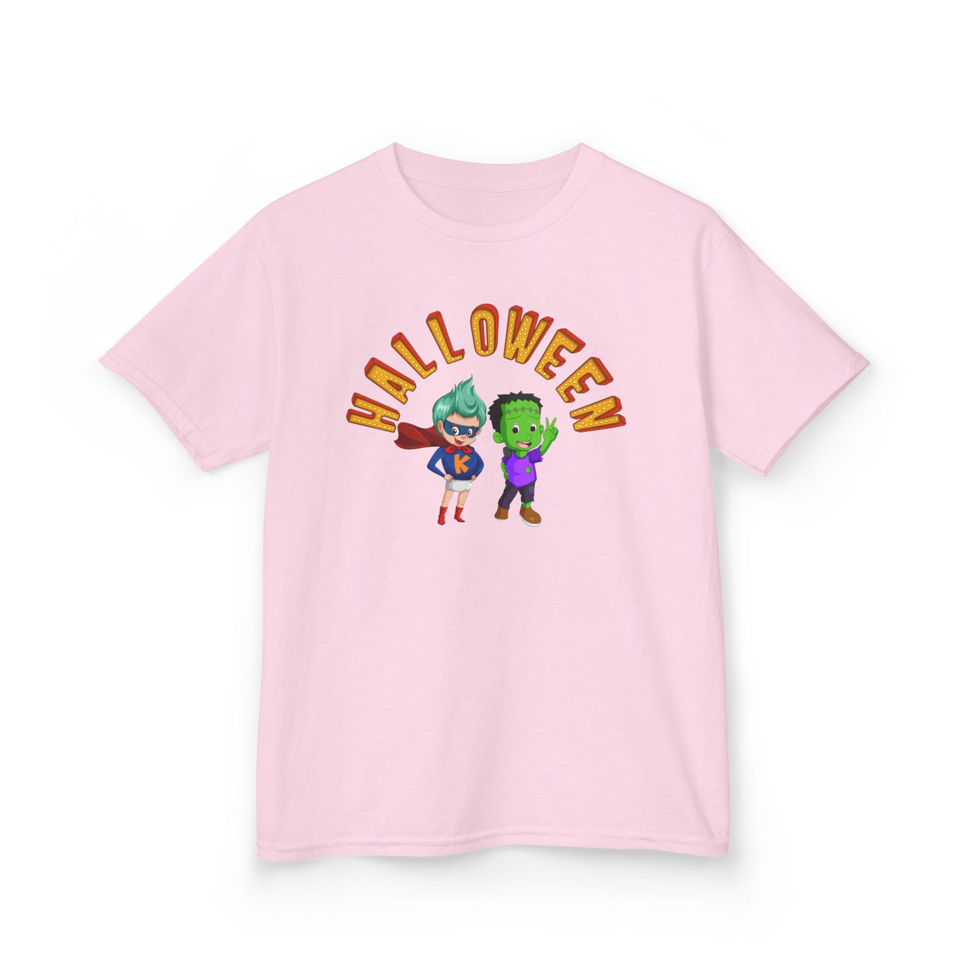 Kids Heavy Cotton™ Tee - Holloween with super kiddo Printify