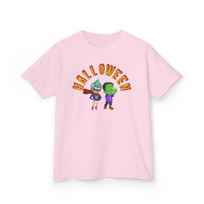 Kids Heavy Cotton™ Tee - Holloween with super kiddo Printify