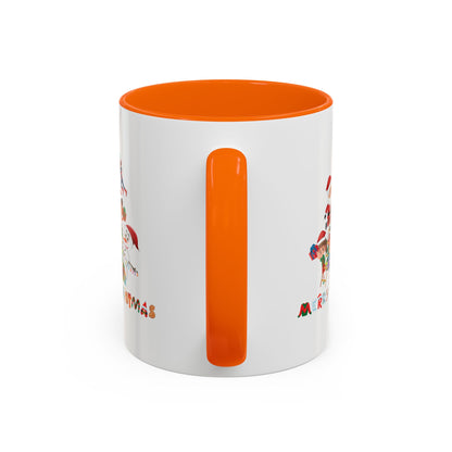Accent Coffee Mug - Super kiddo making christmas tree with text - [[{"value":"Wonderwear Kid"}]]