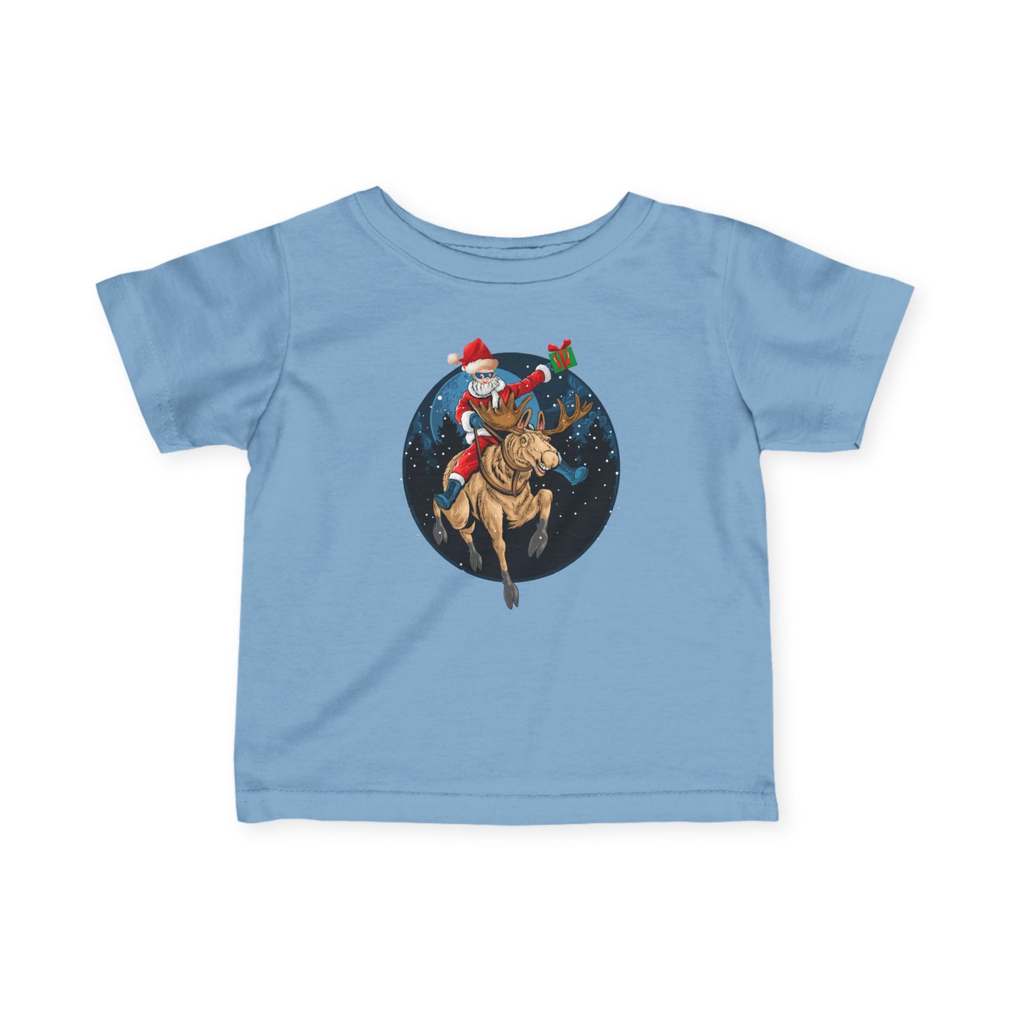 Infant Fine Jersey Tee - Super kiddo riding a reindeer - [[{"value":"Wonderwear Kid"}]]