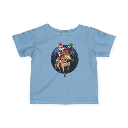 Infant Fine Jersey Tee - Super kiddo riding a reindeer - [[{"value":"Wonderwear Kid"}]]