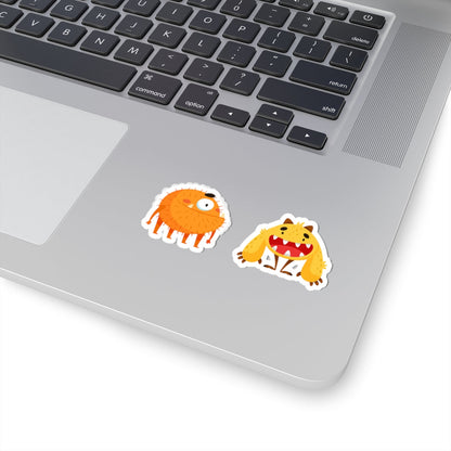Kiss-Cut Vinyl Decals - Toothy monsters Printify