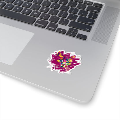 Kiss-Cut Stickers - Colorful Cat Printify