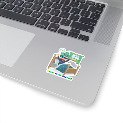 Kiss-Cut Stickers - Super kiddo teaches us to wake up early - [[{"value":"Wonderwear Kid"}]]