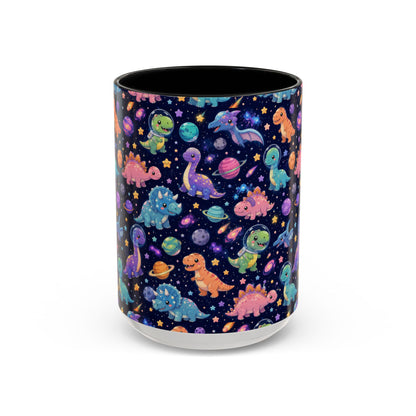 Accent Coffee Mug  (11/15 oz) - Cosmic dinosaurs