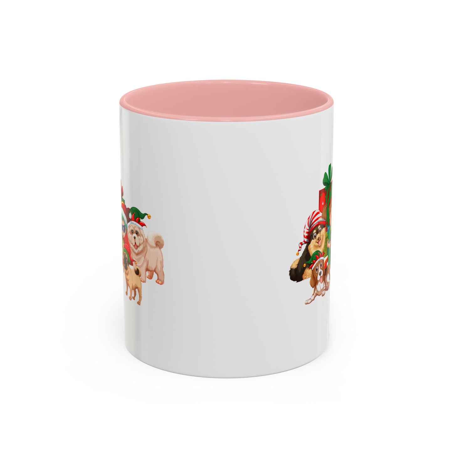 Accent Coffee Mug - Christmas with super kiddo pet friends without text