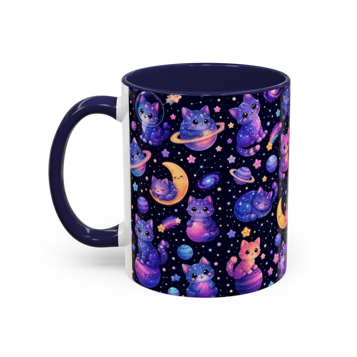 Accent Coffee Mug (11/15 oz) - Galaxy cats