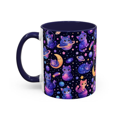 Accent Coffee Mug (11/15 oz) - Galaxy cats