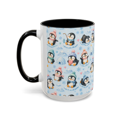 Accent Coffee Mug  (11/15 oz) - Penguin Winter Wonderland
