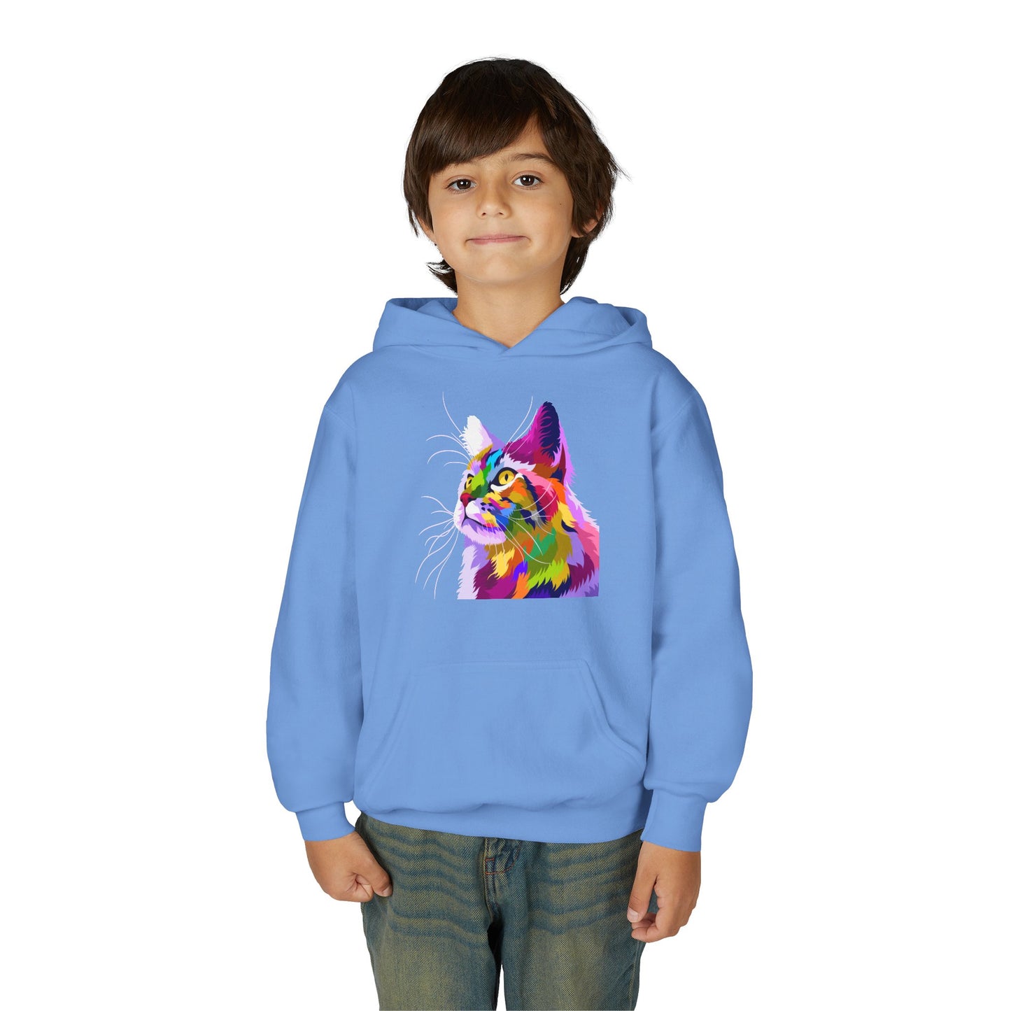 Youth Heavy Blend Hooded Sweatshirt - The cat