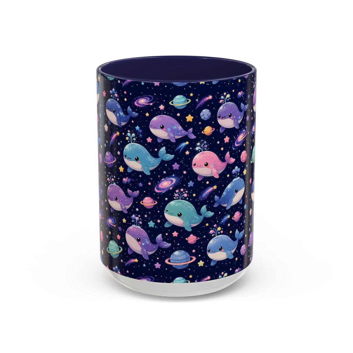 Accent Coffee Mug  (11/15 oz) - Cosmic Whale Adventure