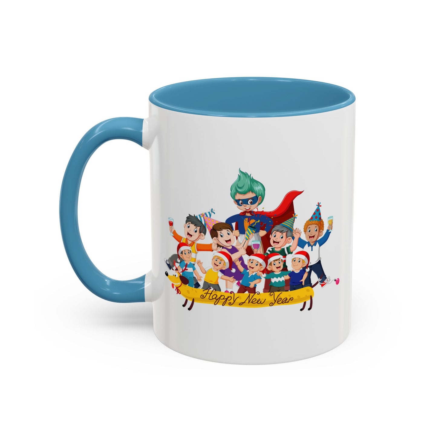 Accent Coffee Mug - Happy new year with friends