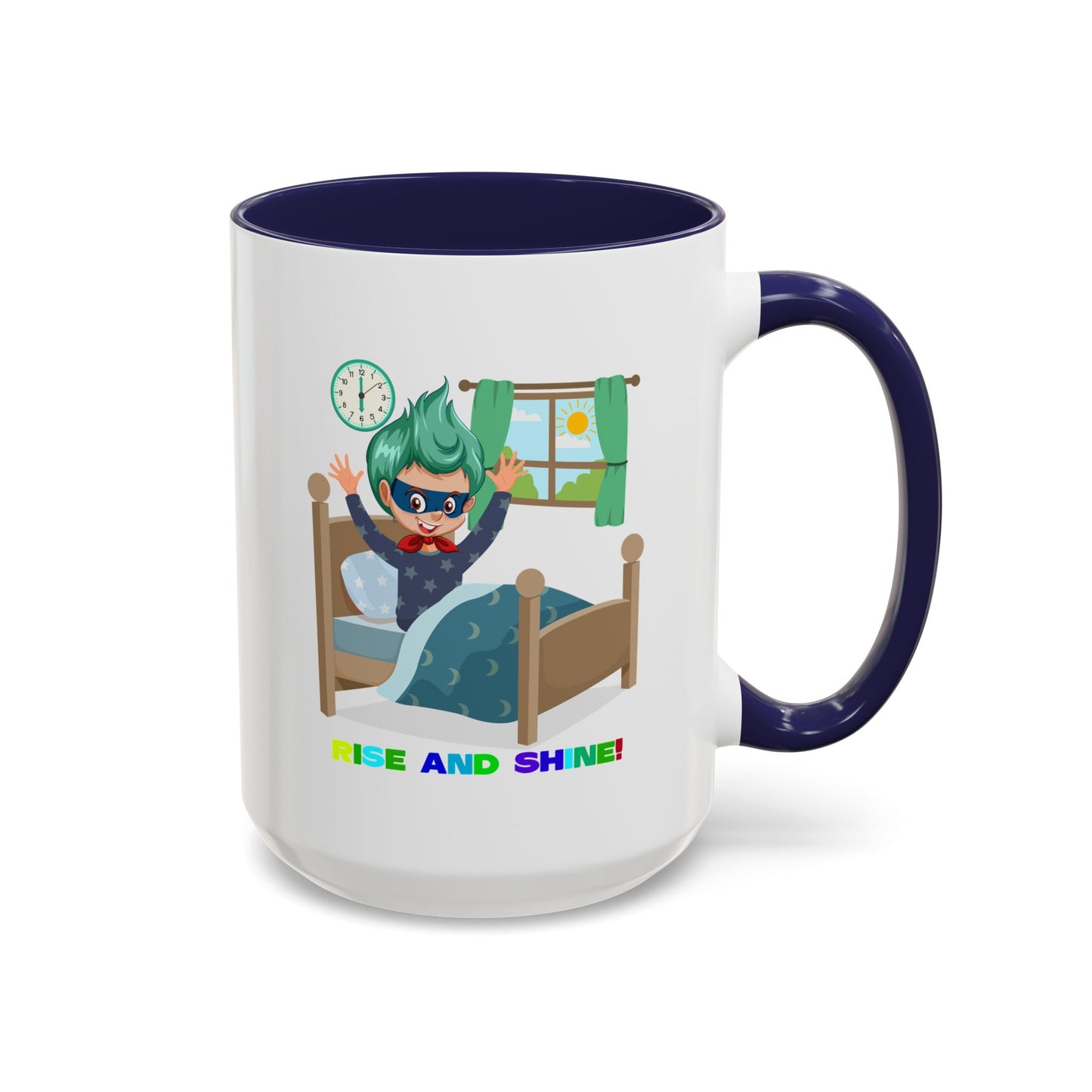 Accent Coffee Mug - Super kiddo teaches us to wake up early