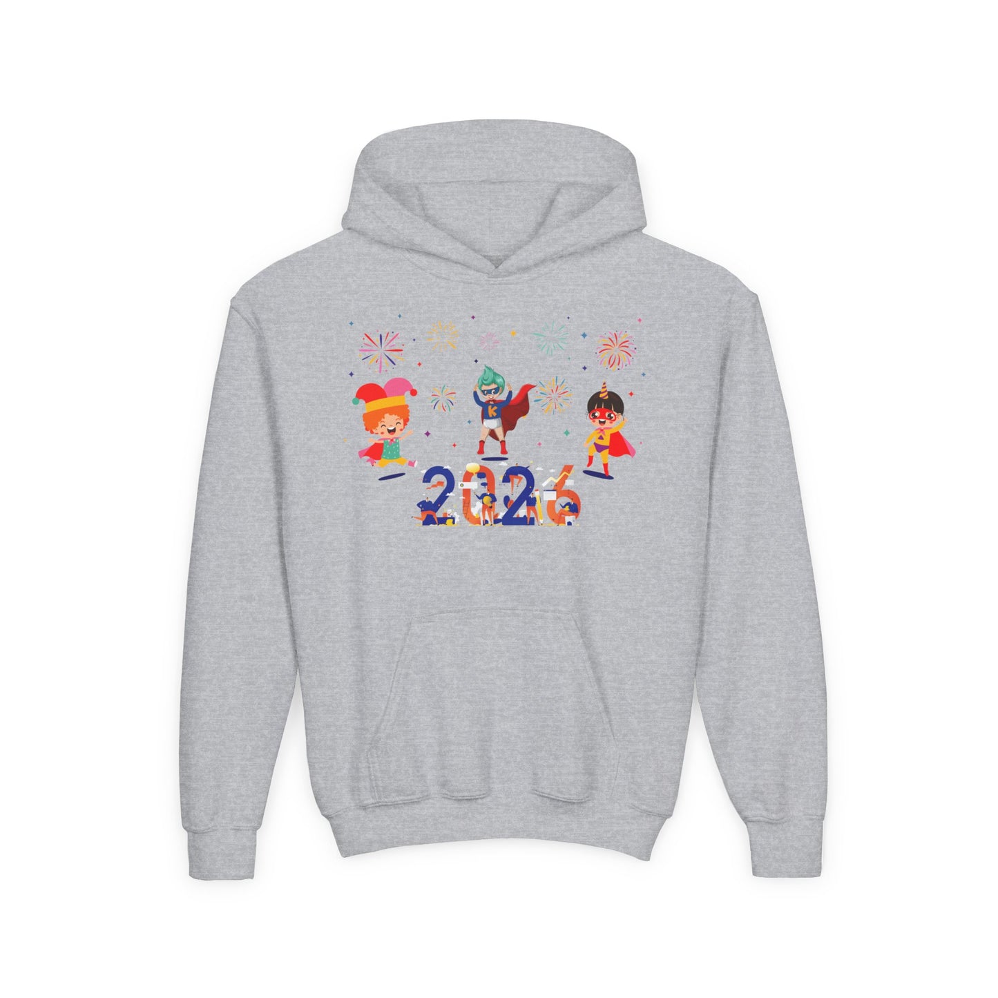 Youth Heavy Blend Hooded Sweatshirt - Super kiddo and other hero